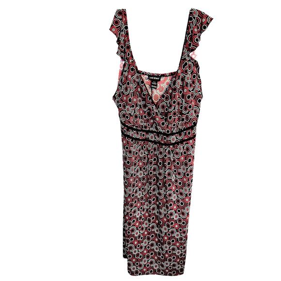 Lane Bryant 1X Women's Sleeveless Red Maxi BOHO Sun Dress Plus Size 14W 16W - Picture 3 of 5